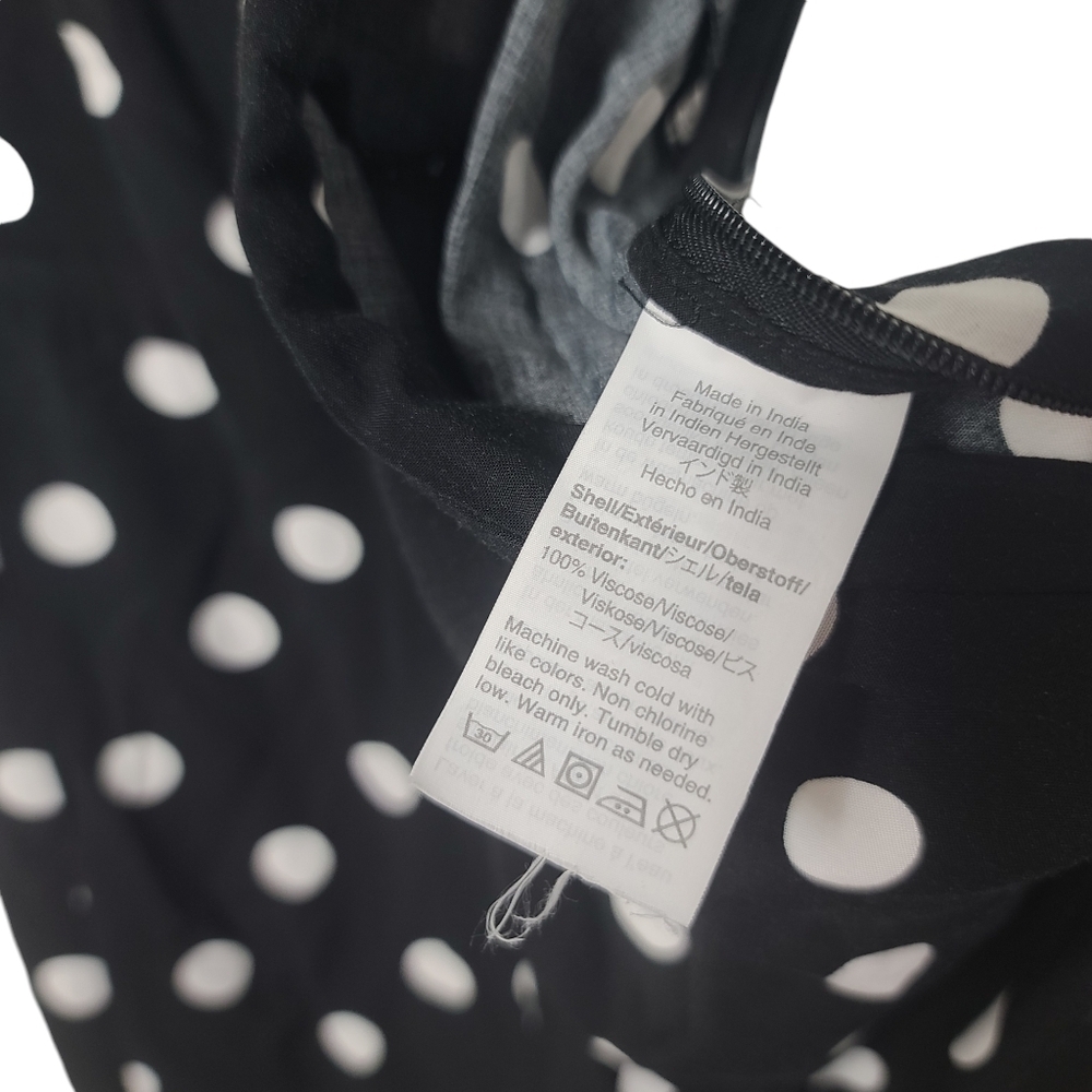 J. Crew Black White Polka Dot Belted Sleeveless Jumpsuit 8 - Picture 8 of 9